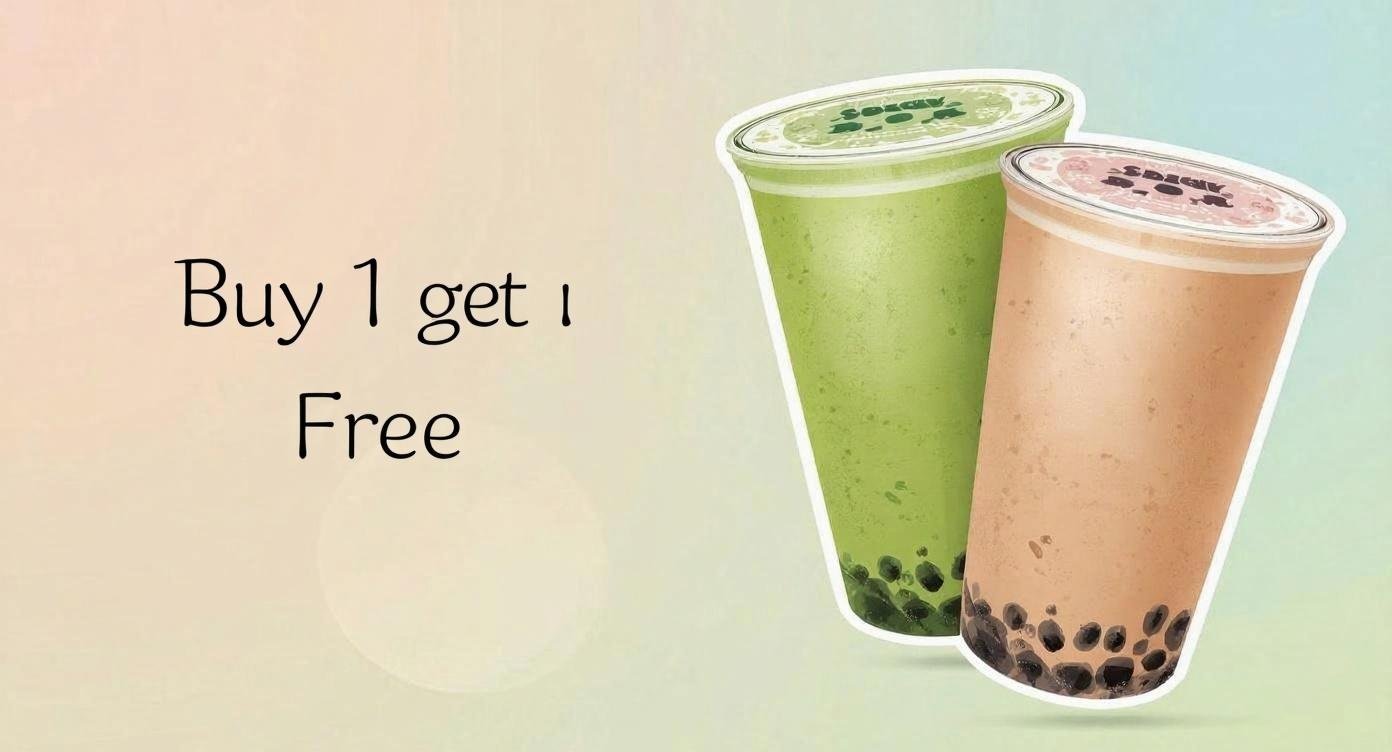 Buy 1 get 1-  Boba free
